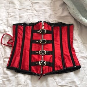 Red and Black Corset Shapewear